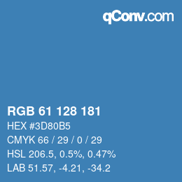 颜色代码: RGB 61 128 181 | qconv.com