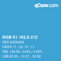 Color code: RGB 61 162.8 212 | qconv.com