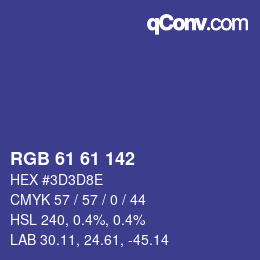 Código de color: RGB 61 61 142 | qconv.com