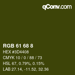 カラーコード: RGB 61 68 8 | qconv.com