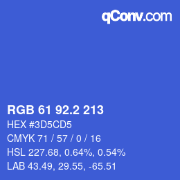 カラーコード: RGB 61 92.2 213 | qconv.com