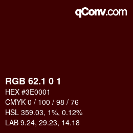 カラーコード: RGB 62.1 0 1 | qconv.com