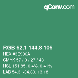 Color code: RGB 62.1 144.8 106 | qconv.com