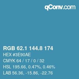 Color code: RGB 62.1 144.8 174 | qconv.com