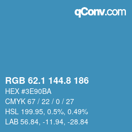 Color code: RGB 62.1 144.8 186 | qconv.com