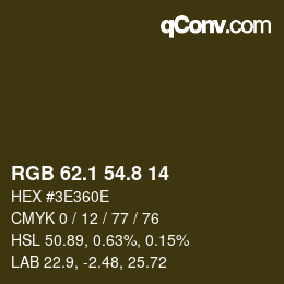 Color code: RGB 62.1 54.8 14 | qconv.com