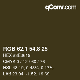 Color code: RGB 62.1 54.8 25 | qconv.com