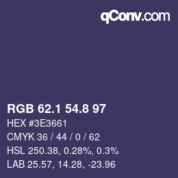 Color code: RGB 62.1 54.8 97 | qconv.com