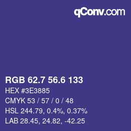 カラーコード: RGB 62.7 56.6 133 | qconv.com