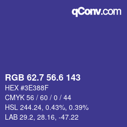 カラーコード: RGB 62.7 56.6 143 | qconv.com