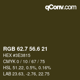 カラーコード: RGB 62.7 56.6 21 | qconv.com
