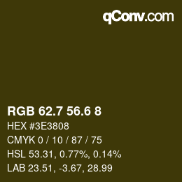 カラーコード: RGB 62.7 56.6 8 | qconv.com