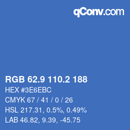 Color code: RGB 62.9 110.2 188 | qconv.com