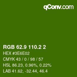 カラーコード: RGB 62.9 110.2 2 | qconv.com