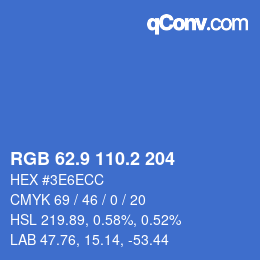 カラーコード: RGB 62.9 110.2 204 | qconv.com
