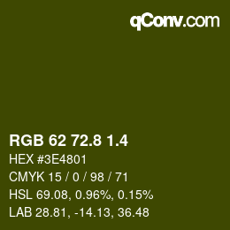 カラーコード: RGB 62 72.8 1.4 | qconv.com