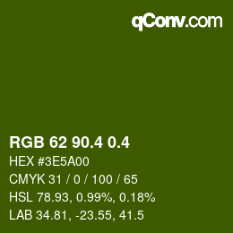 カラーコード: RGB 62 90.4 0.4 | qconv.com