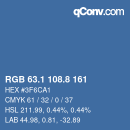 Color code: RGB 63.1 108.8 161 | qconv.com