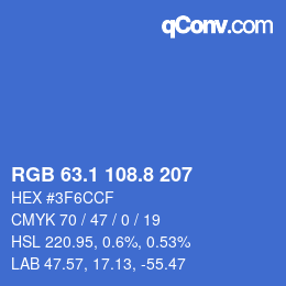Color code: RGB 63.1 108.8 207 | qconv.com