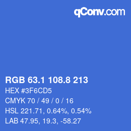 Color code: RGB 63.1 108.8 213 | qconv.com