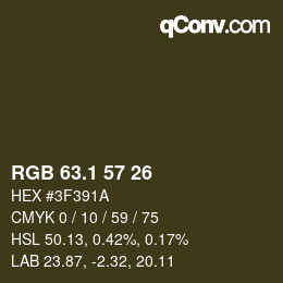 カラーコード: RGB 63.1 57 26 | qconv.com