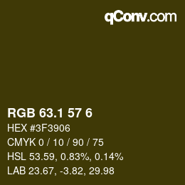 Color code: RGB 63.1 57 6 | qconv.com