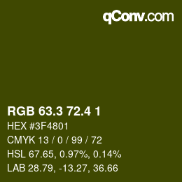 カラーコード: RGB 63.3 72.4 1 | qconv.com