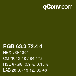 カラーコード: RGB 63.3 72.4 4 | qconv.com