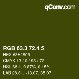 カラーコード: RGB 63.3 72.4 5 | qconv.com