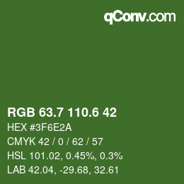 カラーコード: RGB 63.7 110.6 42 | qconv.com