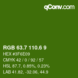 カラーコード: RGB 63.7 110.6 9 | qconv.com