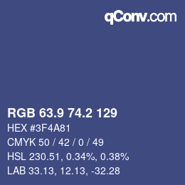 Color code: RGB 63.9 74.2 129 | qconv.com