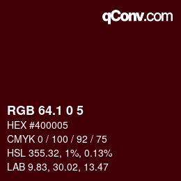 カラーコード: RGB 64.1 0 5 | qconv.com