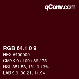 カラーコード: RGB 64.1 0 9 | qconv.com