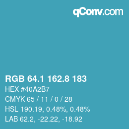 Farbcode: RGB 64.1 162.8 183 | qconv.com