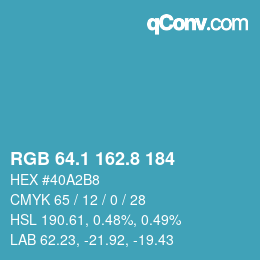 Color code: RGB 64.1 162.8 184 | qconv.com