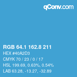 Color code: RGB 64.1 162.8 211 | qconv.com