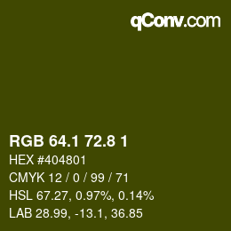 カラーコード: RGB 64.1 72.8 1 | qconv.com