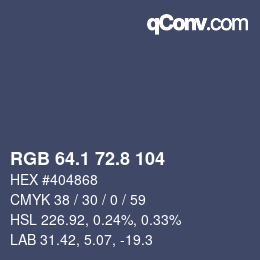 Color code: RGB 64.1 72.8 104 | qconv.com
