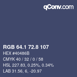 Color code: RGB 64.1 72.8 107 | qconv.com