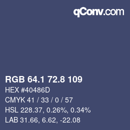 Color code: RGB 64.1 72.8 109 | qconv.com