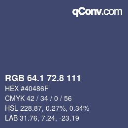 Color code: RGB 64.1 72.8 111 | qconv.com