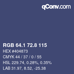 カラーコード: RGB 64.1 72.8 115 | qconv.com