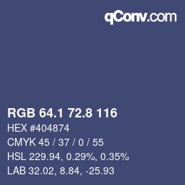 カラーコード: RGB 64.1 72.8 116 | qconv.com