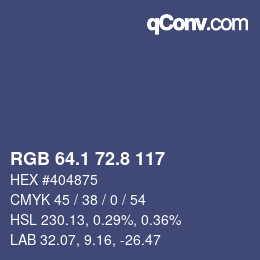 Color code: RGB 64.1 72.8 117 | qconv.com