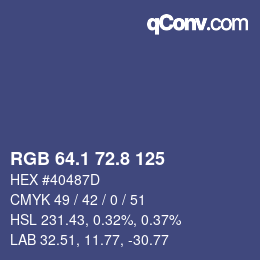 Color code: RGB 64.1 72.8 125 | qconv.com
