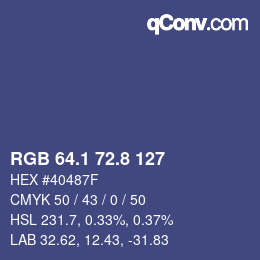 Color code: RGB 64.1 72.8 127 | qconv.com