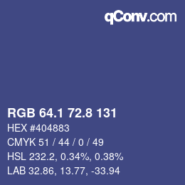 カラーコード: RGB 64.1 72.8 131 | qconv.com