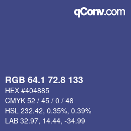 Color code: RGB 64.1 72.8 133 | qconv.com