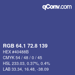 Color code: RGB 64.1 72.8 139 | qconv.com
